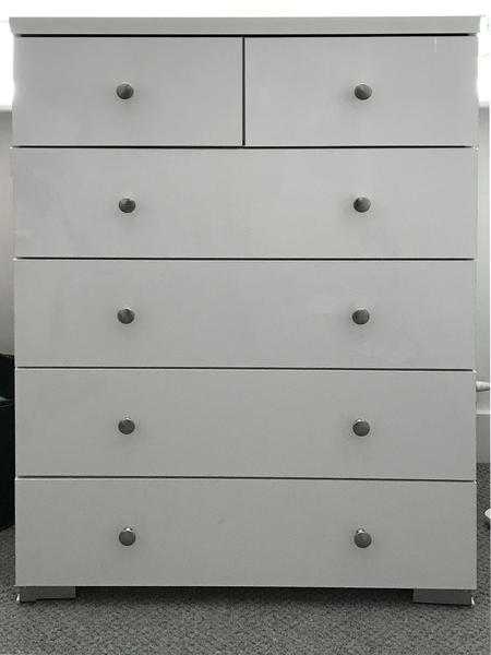 NEW All sides White Gloss Chest Of Drawers