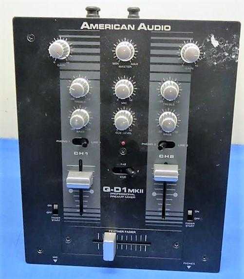 New American Audio Q-D1 MK11 Professional 2 Chanel DJ Mixer (comes complete with box,fadersampinstruct