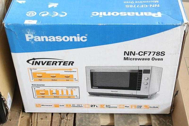 New Boxed Panasonic NN-CF778S Inverter Combination Microwave Oven, Grill, 27 Litre