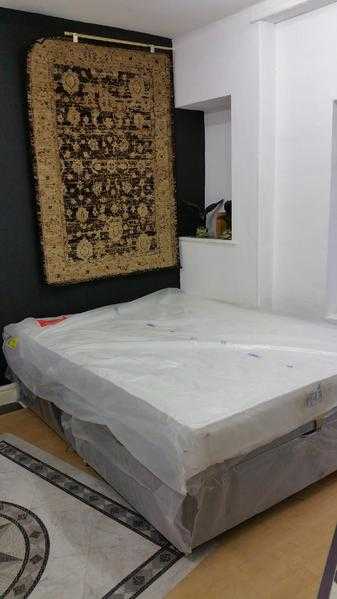 NEW DIVAN BED. King-Size ORTHO Mattress by AIRSPRUNG Beds on a 2 drawer deep divan base.