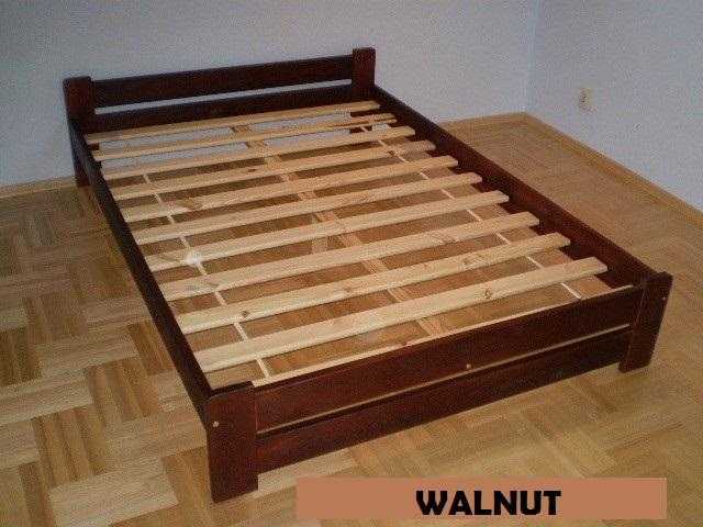 NEW DOUBLE BED SOLID WOODEN FRAME IN WALNUT FINISH BARGAIN