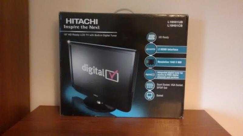 NEW HITACHI DIGITAL TV 19quot HD READY 80 , FOR HOME ,  BEDROOM , CARAVAN , MOTORHOME