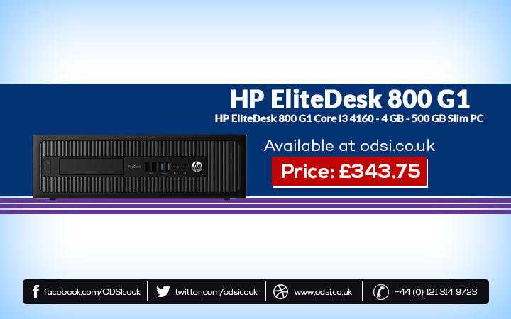 New HP J7C43ET EliteDesk 800 G1 Core i3 4160 - 4 GB - 500 GB Slim PC