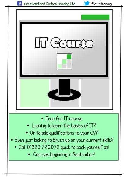 New IT Courses - Starting in September