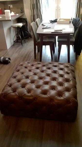 New Leather Footstoolseat