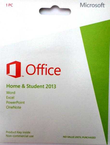 NEW Microsoft Office Home and Student 2013, License Card, 1 User (PC)