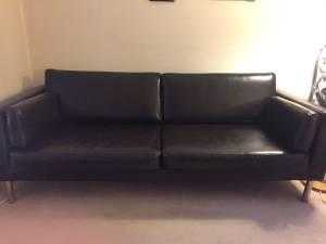 New modern leather sofa