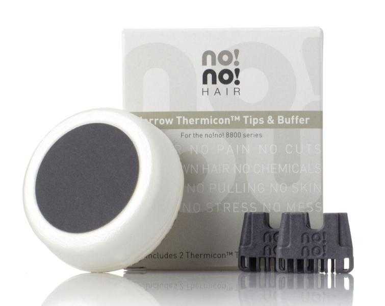 NEW NoNo Hair Narrow Thermicon Tips amp Buffer 8800 SERIES 2 THERMICON TIPS 1 BUFFER
