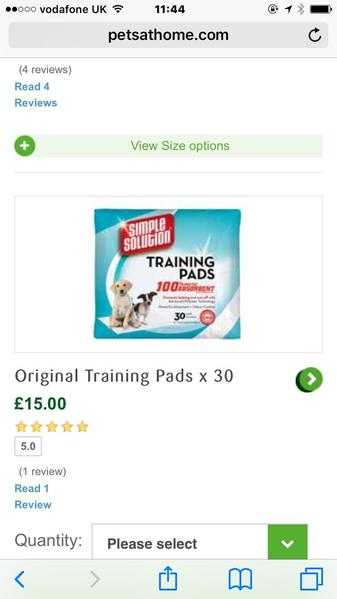 New pack of puppy training pads.