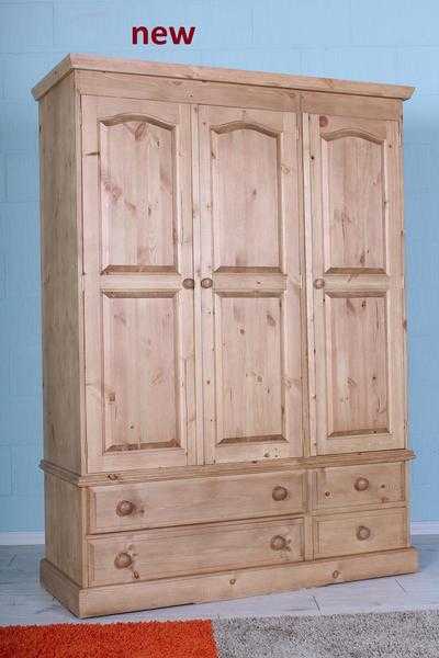 NEW-QUALITY SOLID PINE WARDROBE 4 DRAWERS  - CAN COURIER - FREE LOCAL DELIVERY