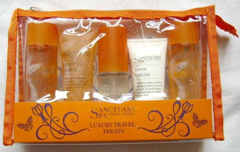 New SANCTUARY SPA SET Luxury Travel Treats BATH SHOWER CREAM