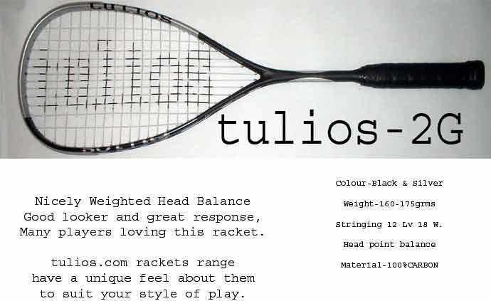 NEW SEASON SQUASH RACKET  Tulios-2G Squash Racket 90 rrp