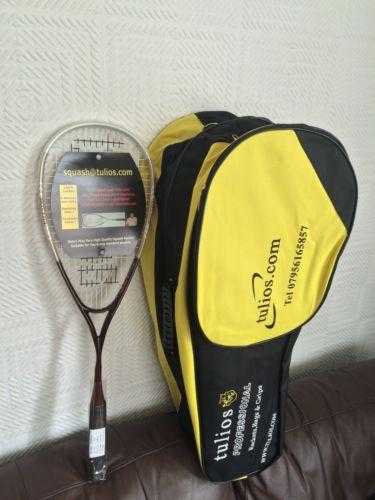 New Squash Racket tulios1-B IMPRESSIVE NICE 125gms with free kitbag