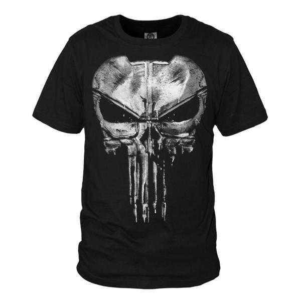 New The American TV Punisher Print Tee Shirts T-Shirts Short Sleeve Tops Clothing Casual for Men