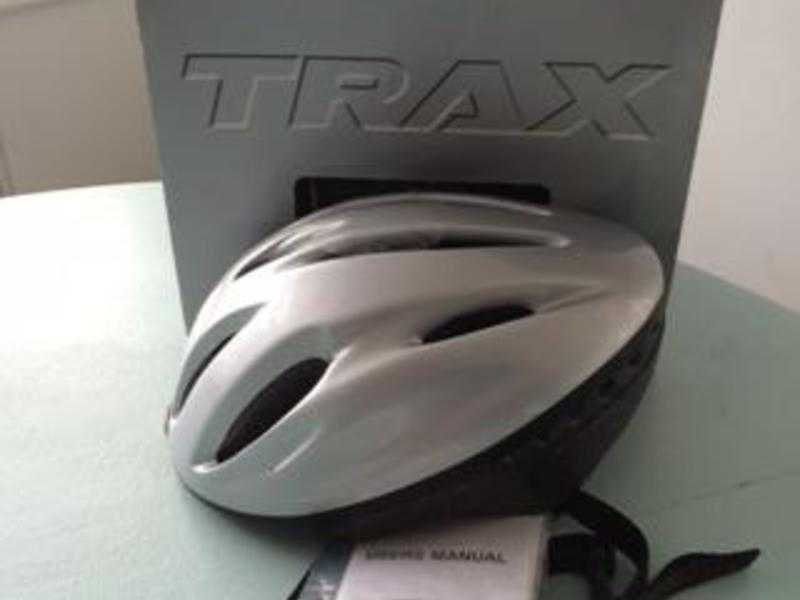 NEW Trax Bike Helmet in Silver 54-58cms