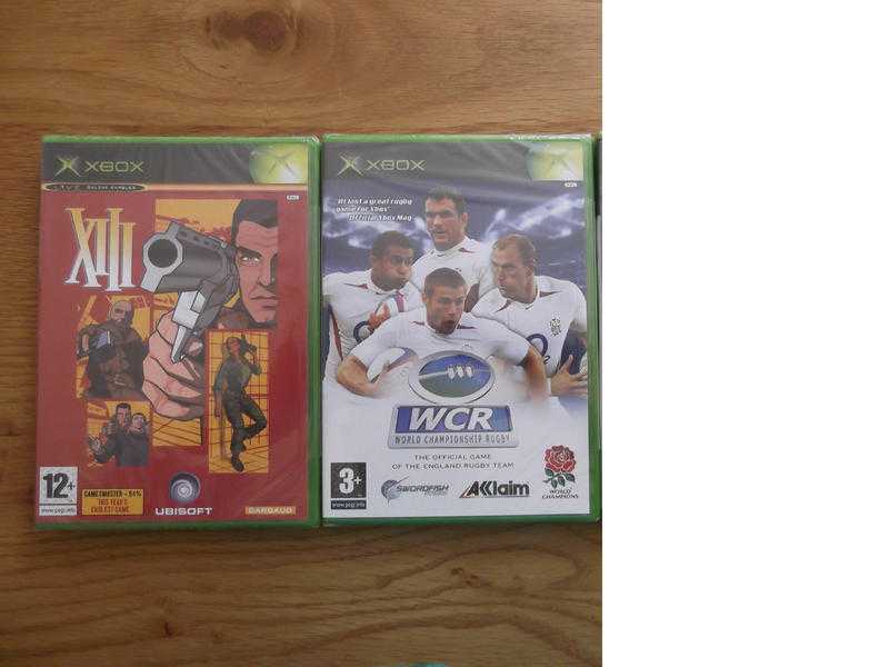 New, unused games for original XBOX - World Championship Rugby and XIII