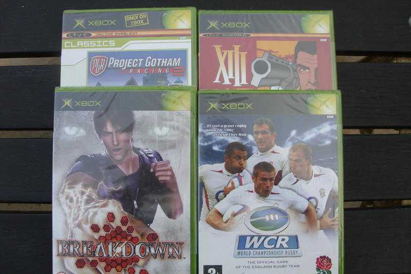 New, unused games for original XBOX - World Championship Rugby and XIII