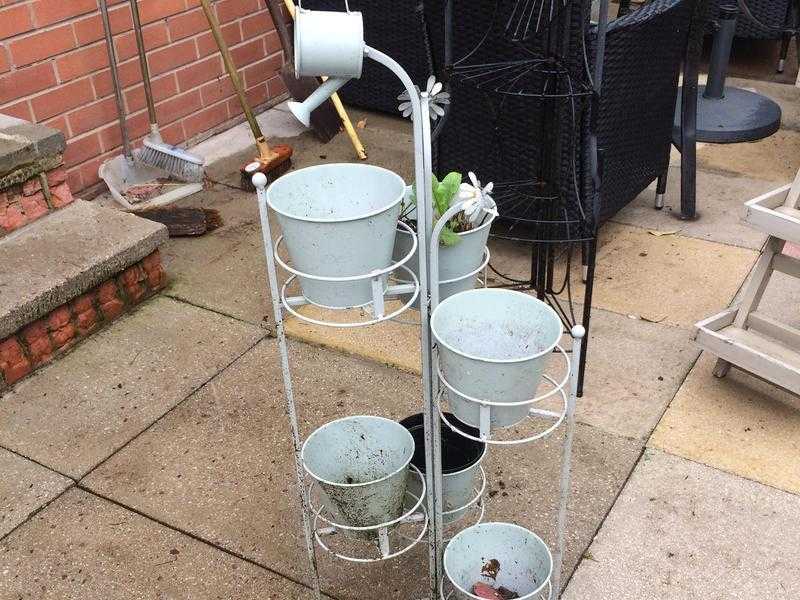Next 6 pot plant stand, grey.