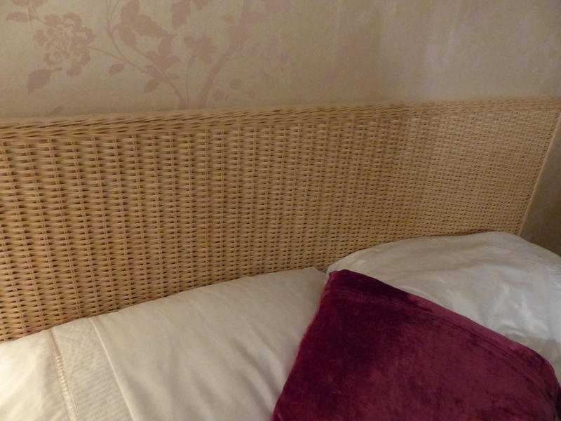 Next cream rattan headboard