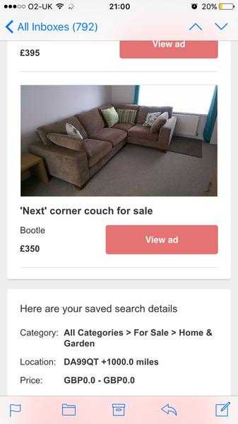 NEXT Hendon Mink sofa wanted