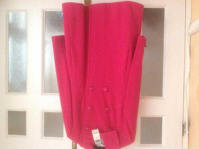 Next pink wool coat size 10