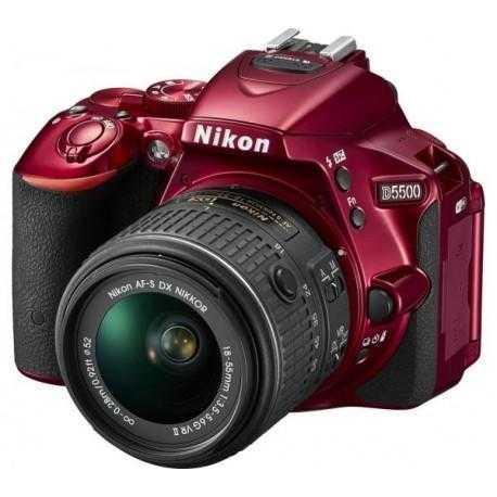 NIKON D5500 DSLR Camera with AF-S DX NIKKOR 18-55 mm f3.5-5.6G VR II Zoom Lens - Red