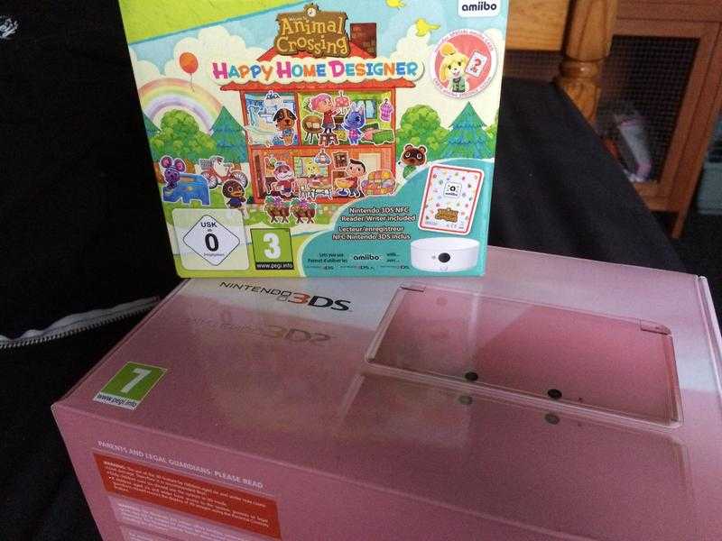 Nintendo 3DS and happy home designer animal crossing game