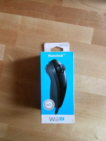 Nintendo wii amp wii u official black nunchuk controller. Brand new and boxed