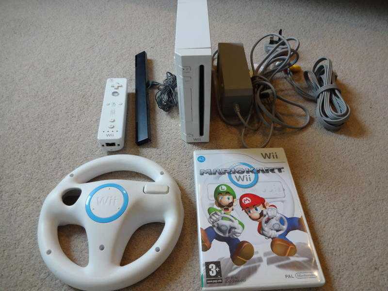 Nintendo Wii Games Console - Plus Mario Kart Game