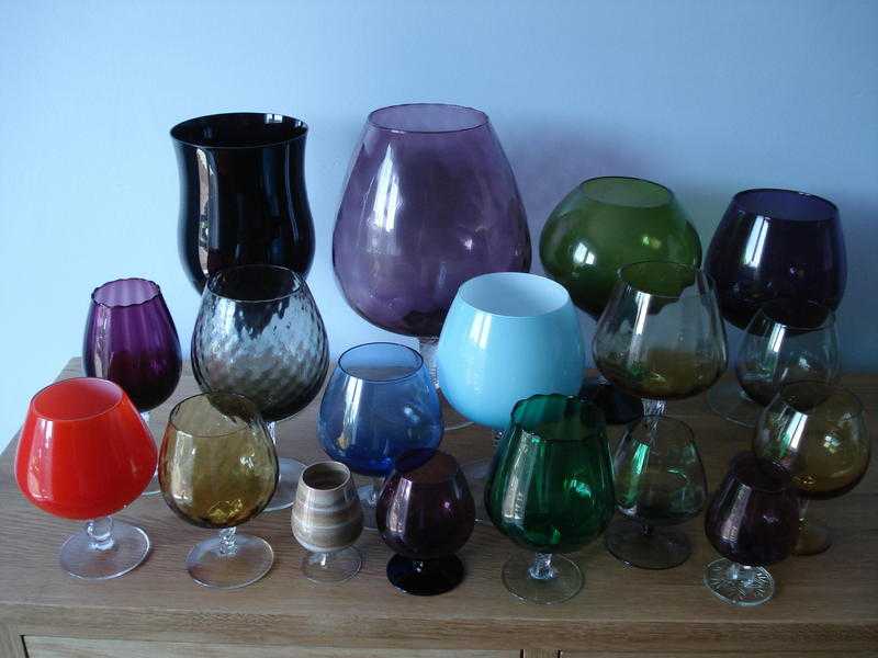 Novelty Brandy Glasses Different Colours Designs Sizes