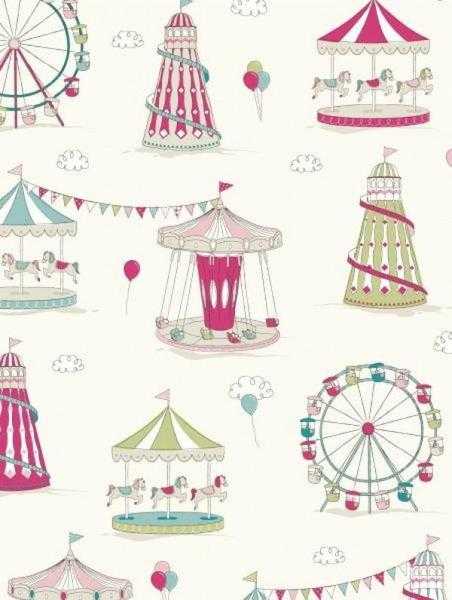 Novelty Time - Funfair Pink 100 Cotton - Beaumontfabrics