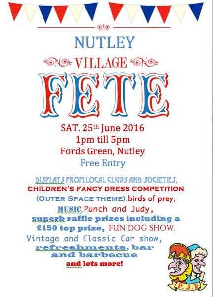 Nutley Village Day, Saturday 25th June, 1 - 5pm