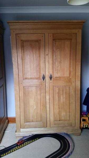 Oak and oak veneer double wardrobe 200  -NOW 150