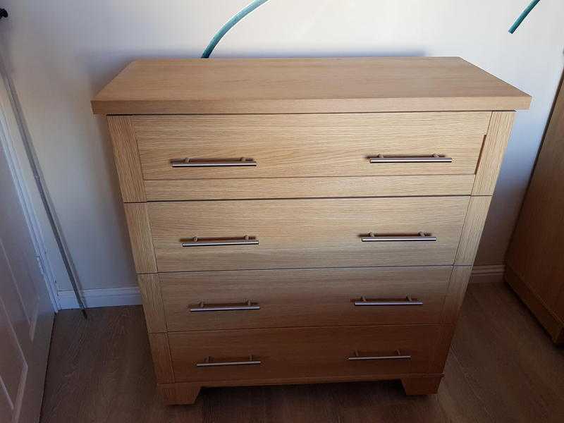 Oak effect bedroom furniture