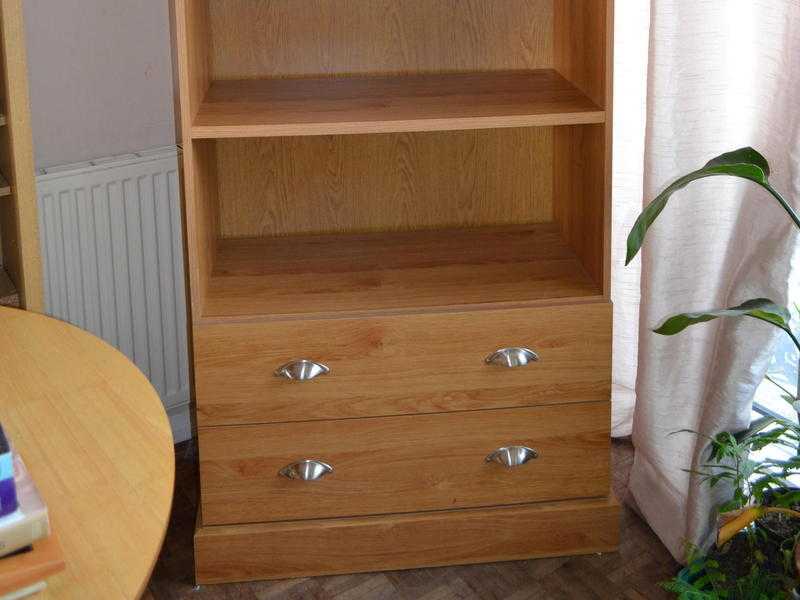 Oak Effect Tall Deep Bookcase