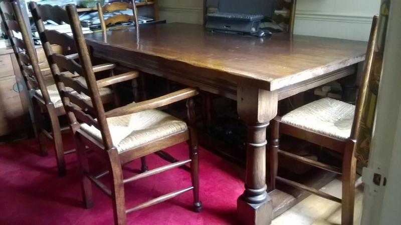 oak rector table and chairs