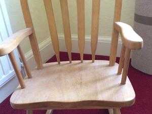 oak two cushioned rocking chair