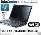 Office Home Student Laptop  2GB 60GB  Windows 7 Professional  WIFI