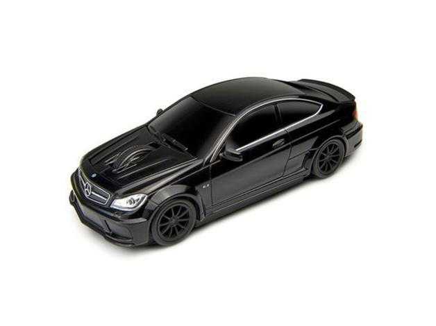 Official Mercedes Benz C63 AMG Coupe Car Wireless Computer Mouse with Working Lights - Black in Sou