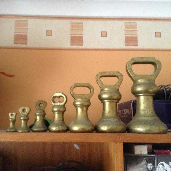 Old Brass Weights (7)