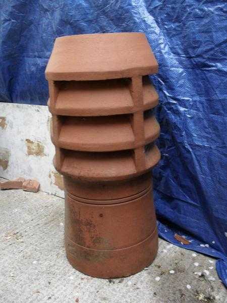 Old terracotta chimney pot