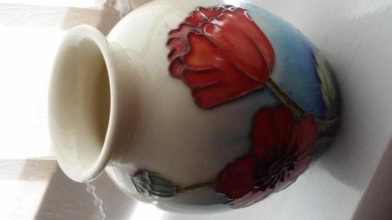 Old Tupton Ware Vases. Set of 3 in different sizes from 9 inch to 4 inch. Poppy design.