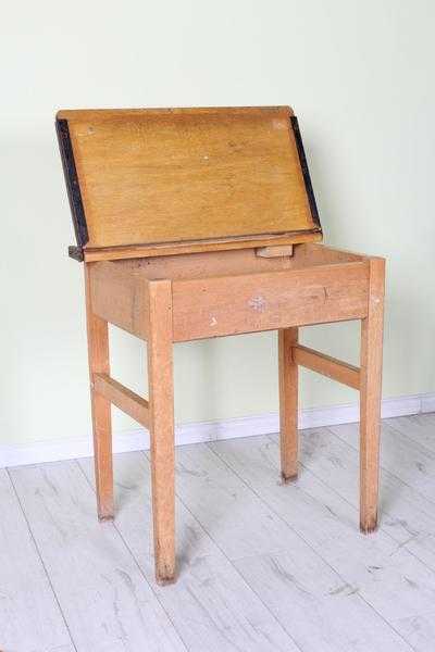 OLD VINTAGE CHILDS SCHOOL DESK - CAN COURIER