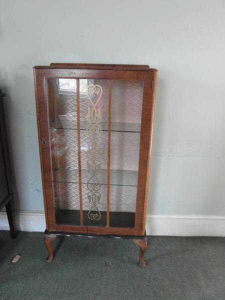 Older Style Wood amp Glass Display Cabinet