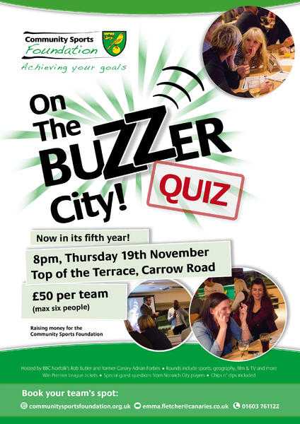 On the Buzzer City General knowledge quiz extravaganza at Carrow Road