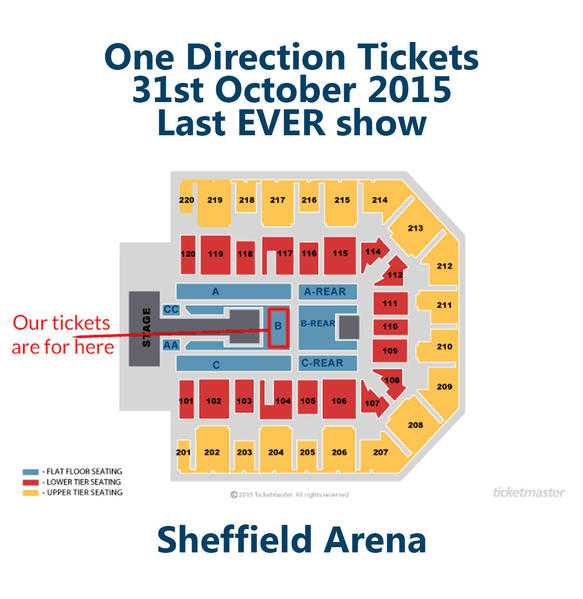 One Direction 3 x Platinum Concert tickets - Last ever show - Sheffield Arena Sat 31st October