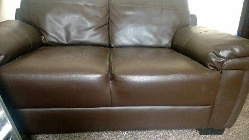 ONE x 2 seater leather sofa - excellent condition,no scratches etc - hardly been used