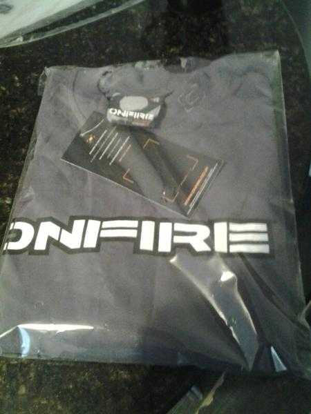 onfire t-shirts sizes small and medium mens