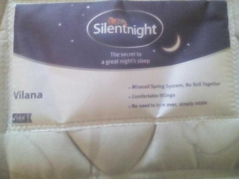 OPEN TO OFFERS  199  SUPER KING SIZE DIVAN BED WITH SILENT NIGHT VILANA MIRACOIL MATTRESS