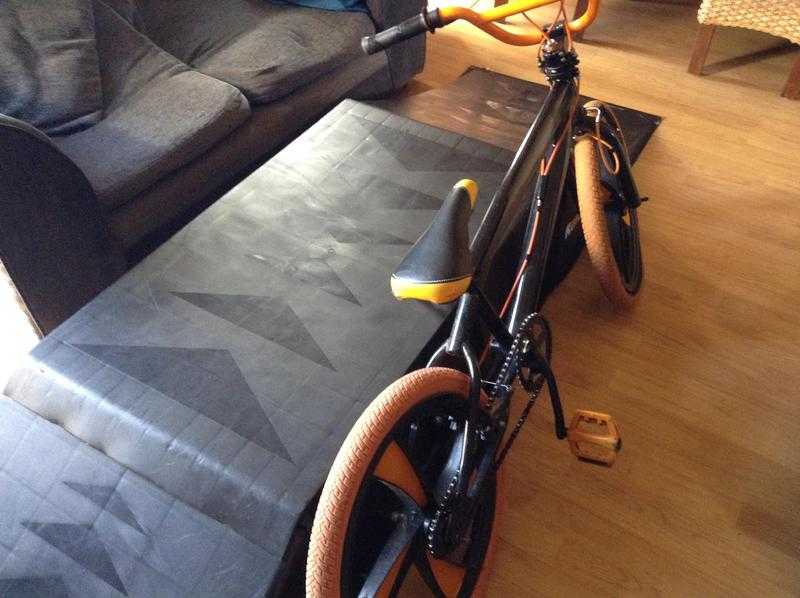 Orange bmx bike